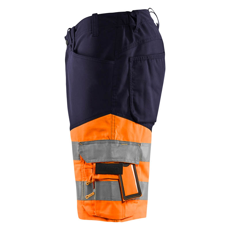 Blaklader High Vis Shorts mit Stretch Marineblau/Orange C44