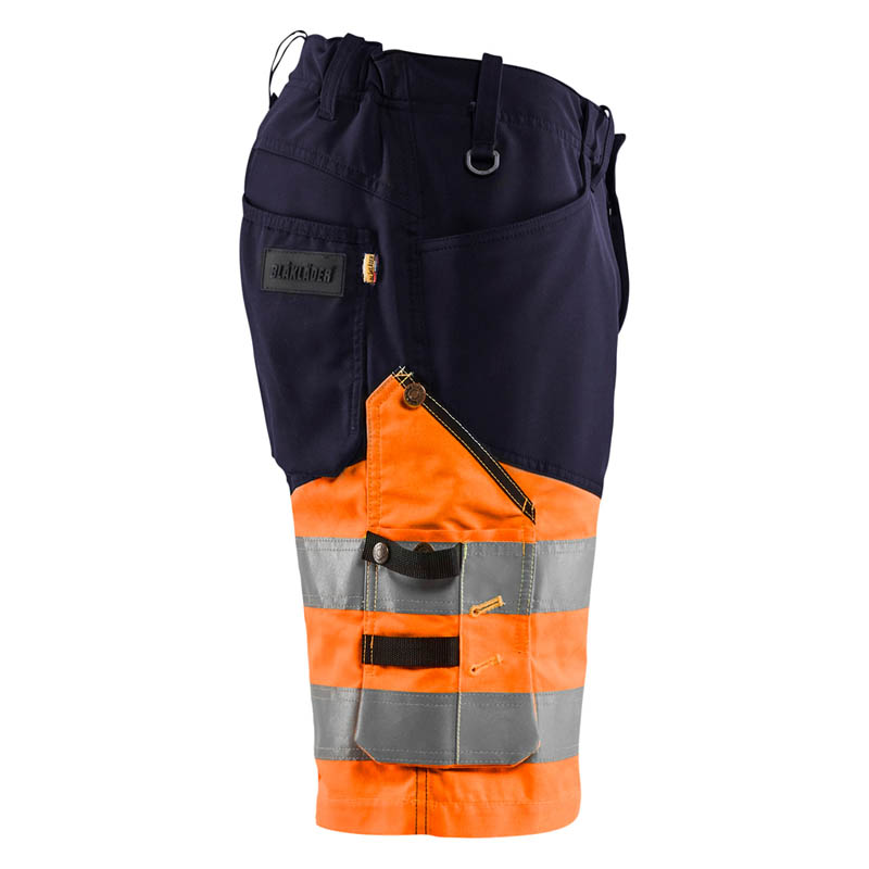 Blaklader High Vis Shorts mit Stretch Marineblau/Orange C44