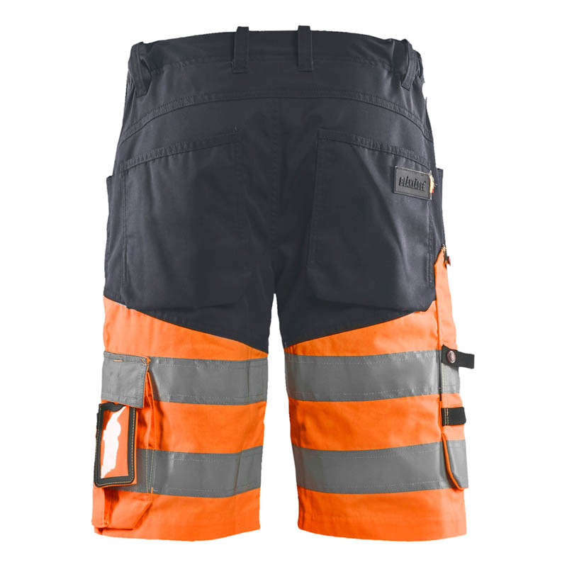 Blaklader High Vis Shorts mit Stretch Mittelgrau/High Vis Or