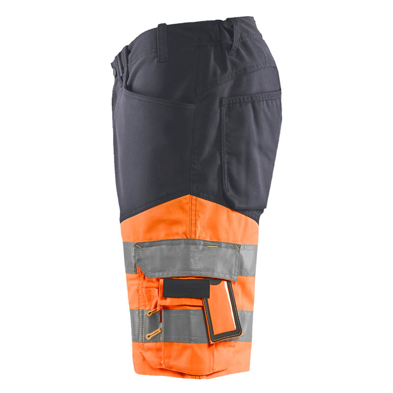 Blaklader High Vis Shorts mit Stretch Mittelgrau/High Vis Or