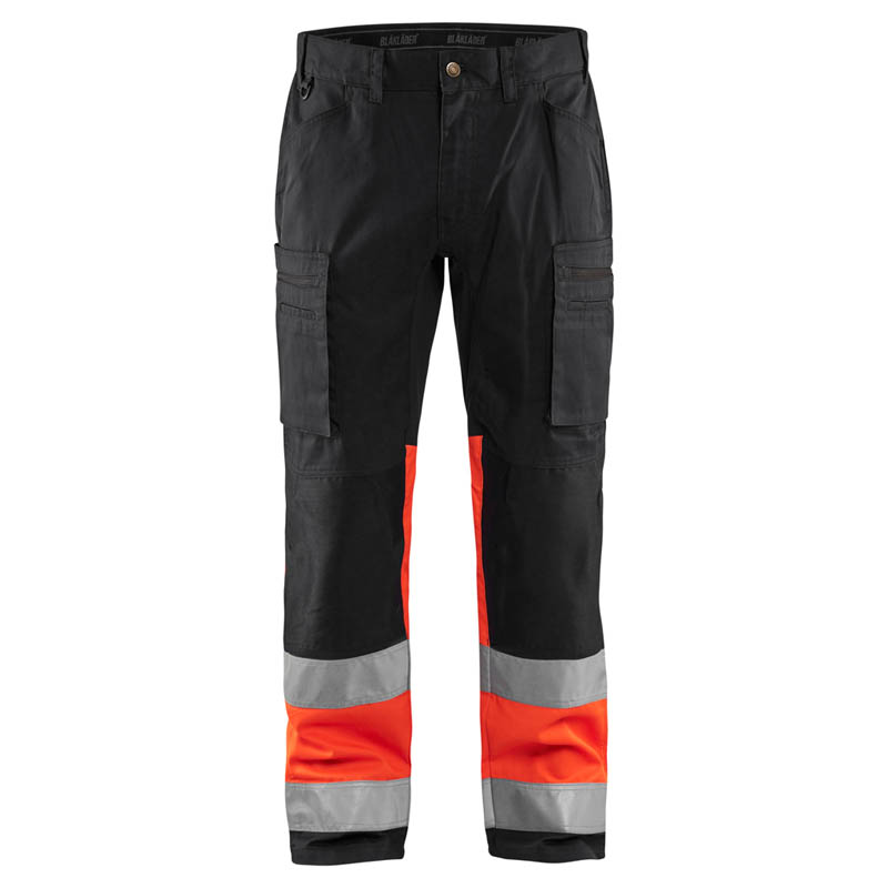 Blaklader High Vis Arbeitshose mit Stretch Schwarz/High Vis