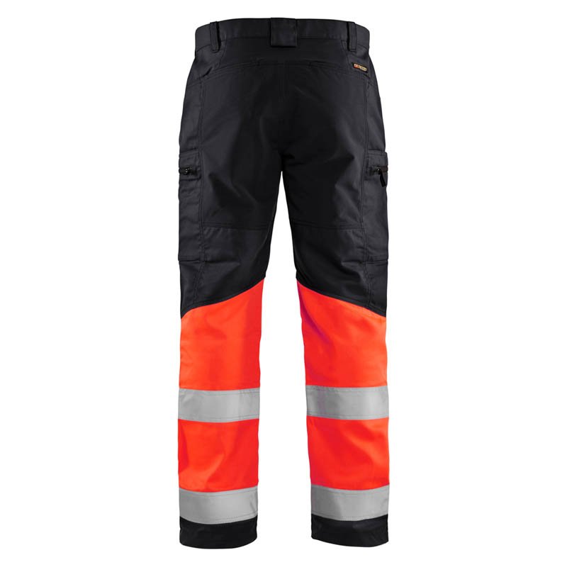 Blaklader High Vis Arbeitshose mit Stretch Schwarz/High Vis
