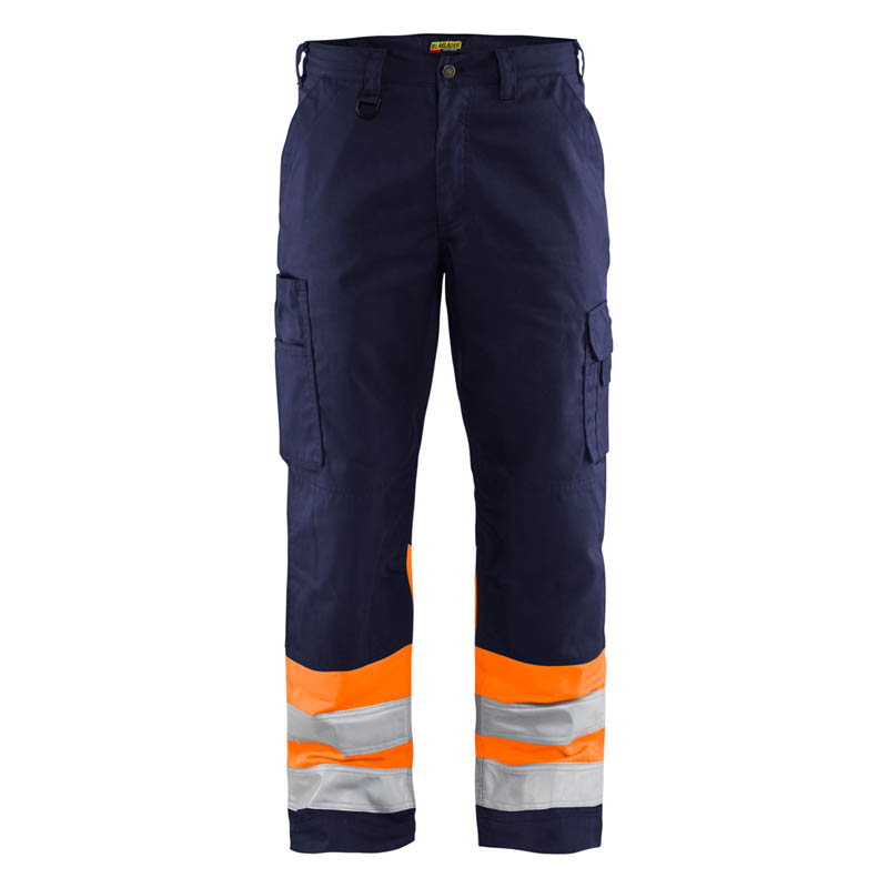 Blaklader High Vis Arbeitshose Marineblau/Orange C44