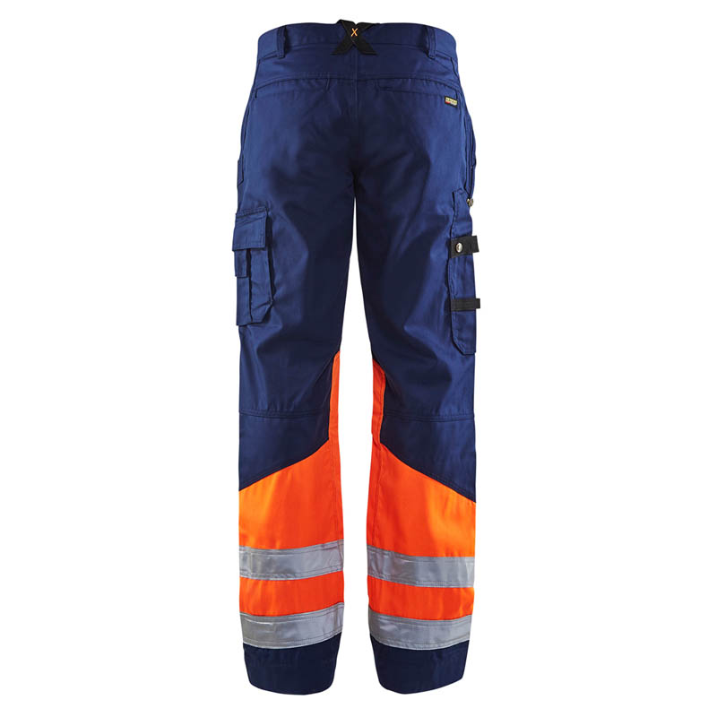 Blaklader High Vis Arbeitshose Marineblau/Orange C44