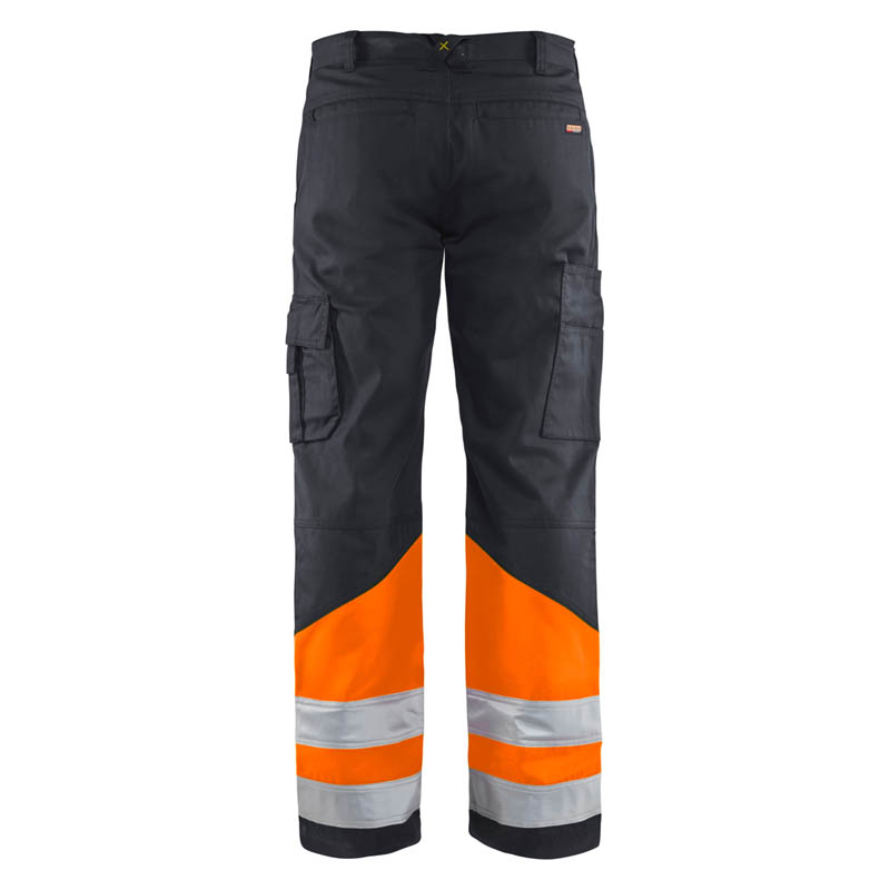 Blaklader High Vis Arbeitshose Mittelgrau/High Vis Orange C4