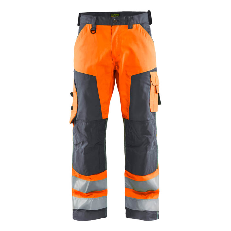 Blaklader High Vis Arbeitshose ohne Nageltaschen High Vis Or