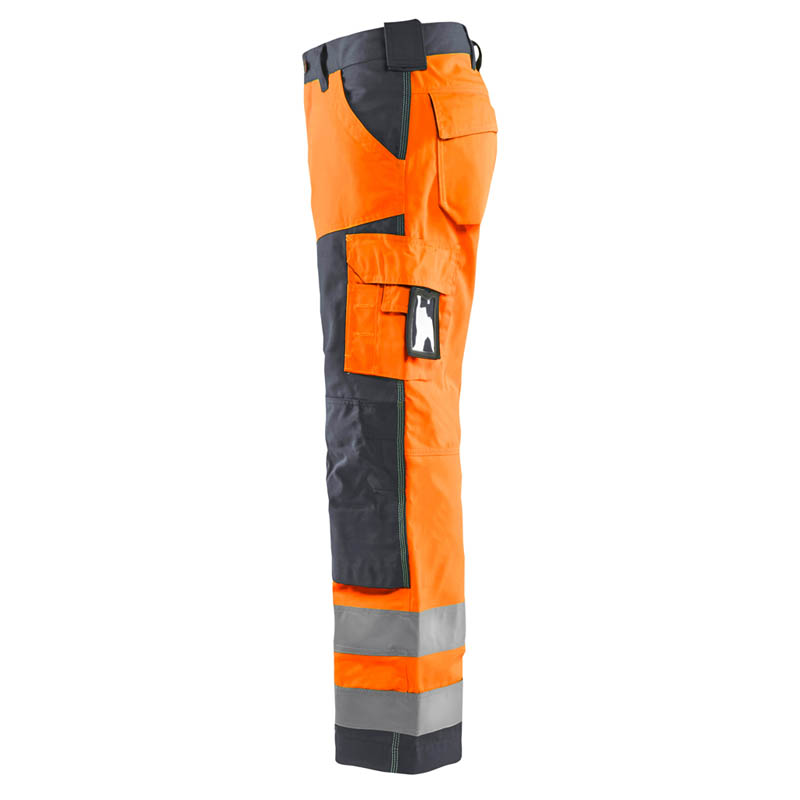 Blaklader High Vis Arbeitshose ohne Nageltaschen High Vis Or