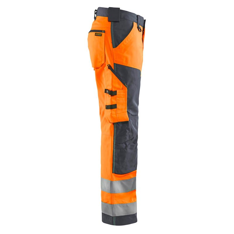 Blaklader High Vis Arbeitshose ohne Nageltaschen High Vis Or