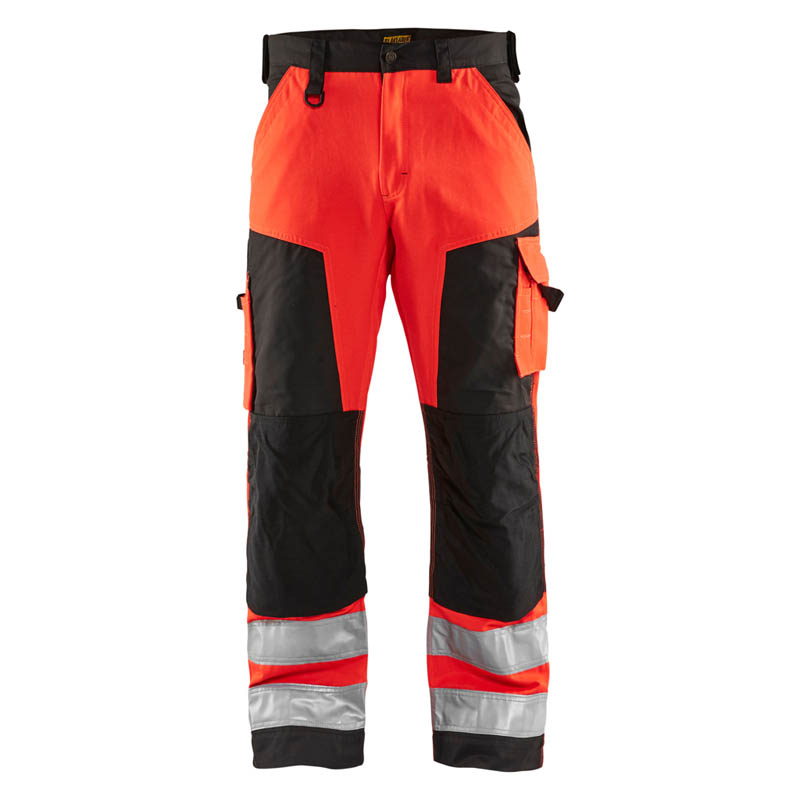 Blaklader High Vis Arbeitshose ohne Nageltaschen High Vis Ro