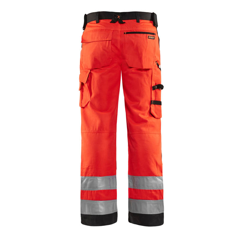 Blaklader High Vis Arbeitshose ohne Nageltaschen High Vis Ro