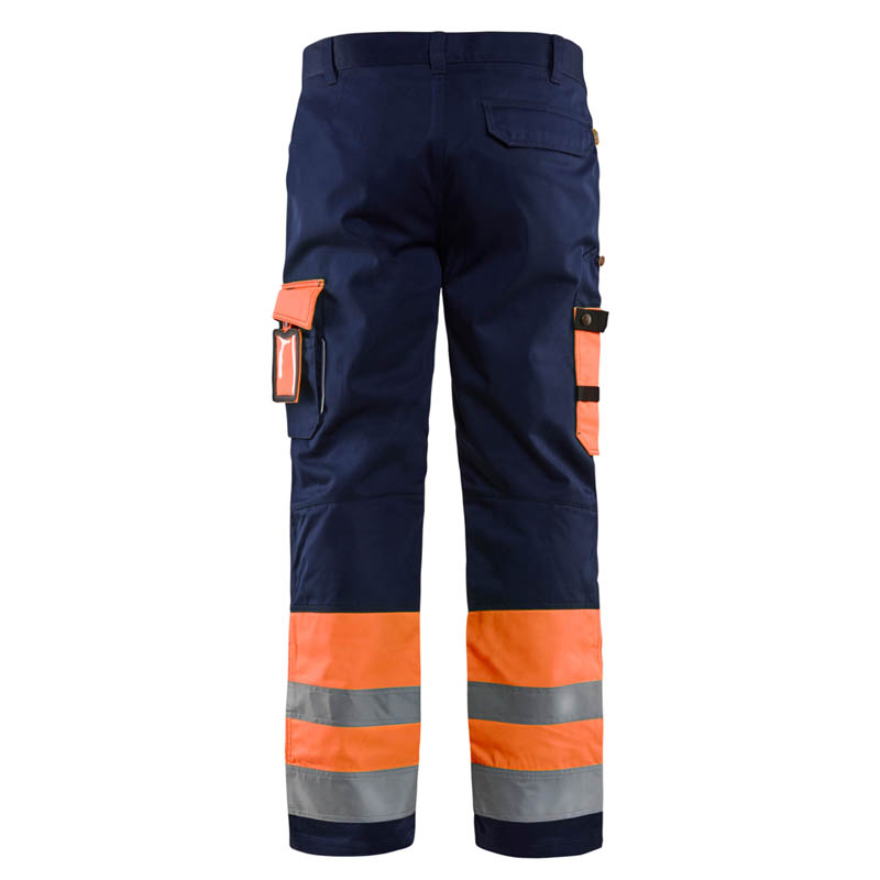 Blaklader High Vis Arbeitshose High Vis Orange/Marineblau C1