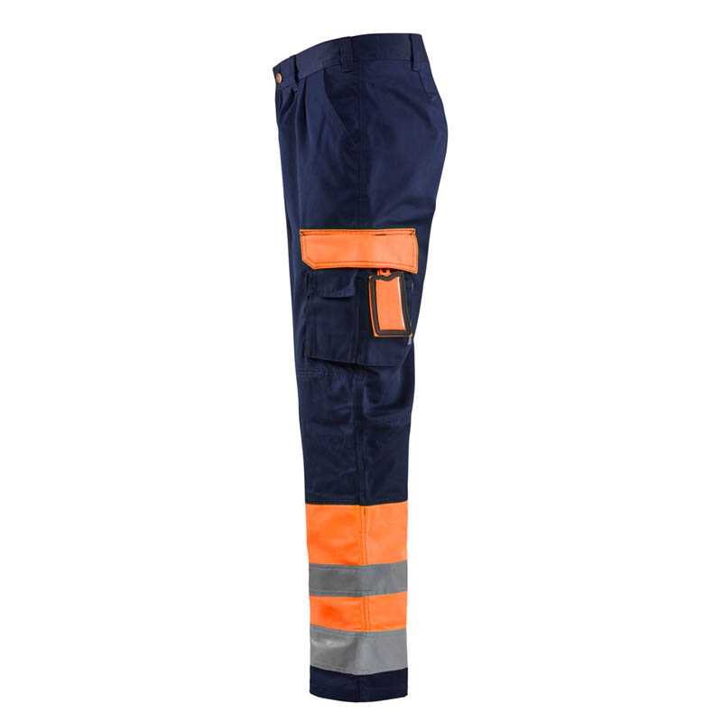 Blaklader High Vis Arbeitshose High Vis Orange/Marineblau C1