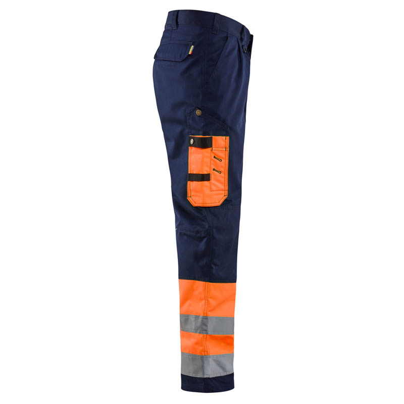 Blaklader High Vis Arbeitshose High Vis Orange/Marineblau C1