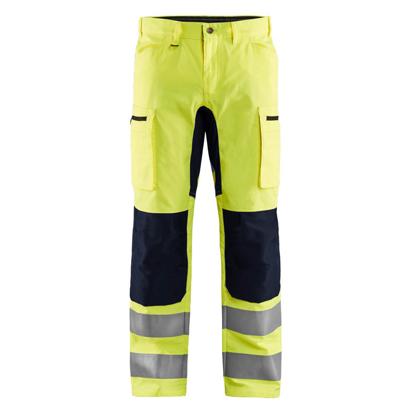 Blaklader High Vis Arbeitshose mit Stretch High Vis Gelb/Sch