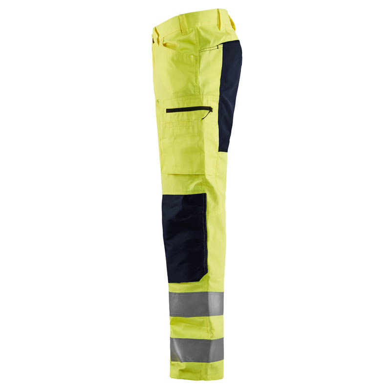 Blaklader High Vis Arbeitshose mit Stretch High Vis Gelb/Sch
