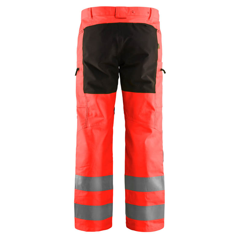 Blaklader High Vis Arbeitshose mit Stretch High Vis Rot/Schw
