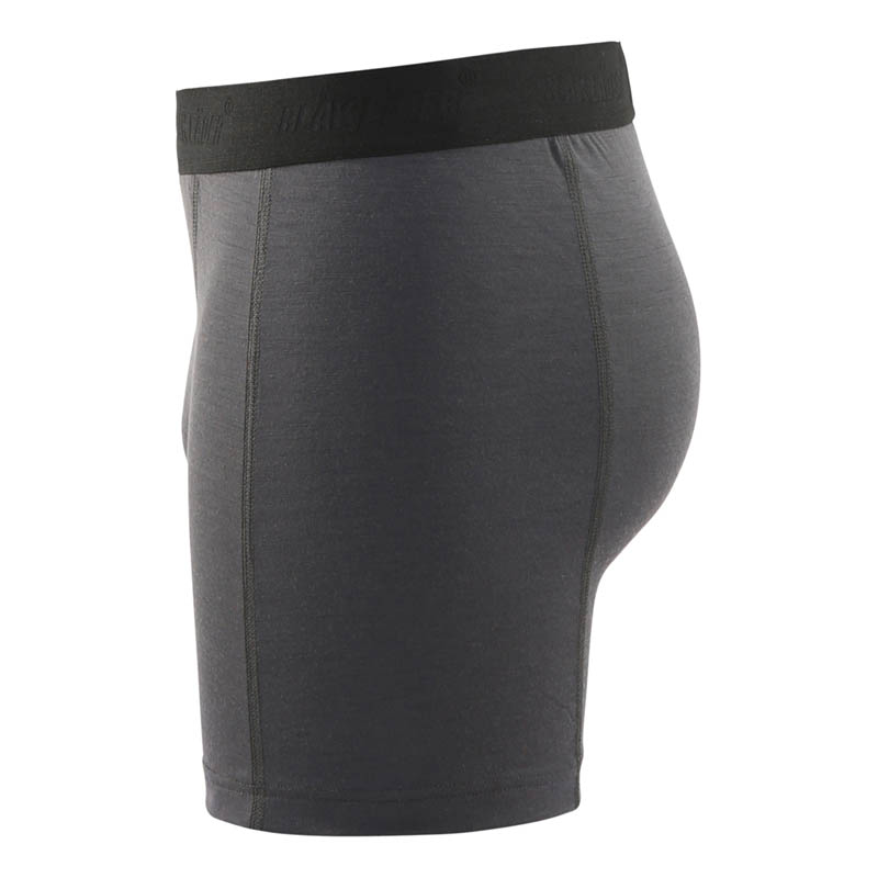 Blaklader Boxer Shorts XLIGHT, 100% Merino Dunkelgrau/Gelb L