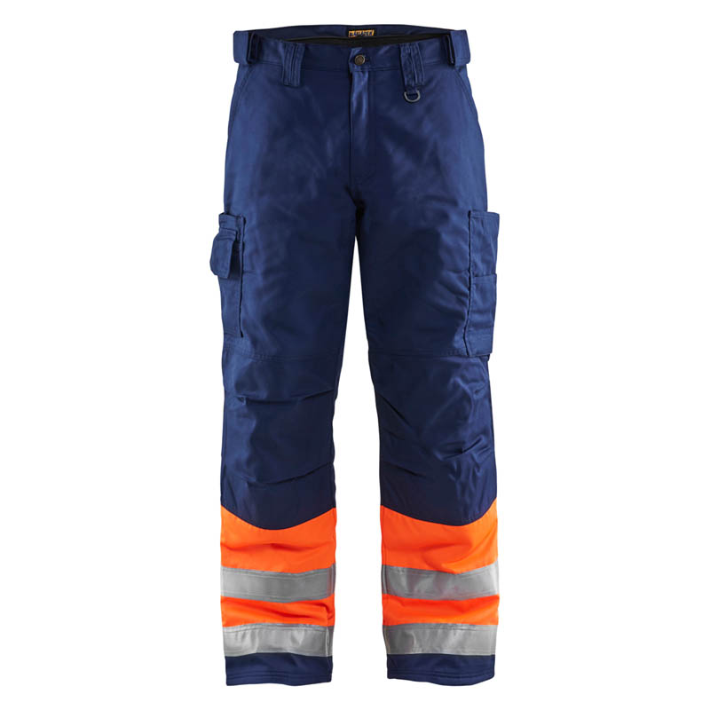 Blaklader High Vis Arbeitshose High Vis Orange/Marineblau C1