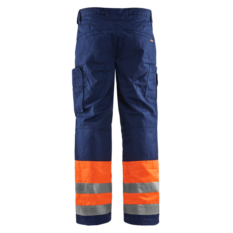 Blaklader High Vis Arbeitshose High Vis Orange/Marineblau C1