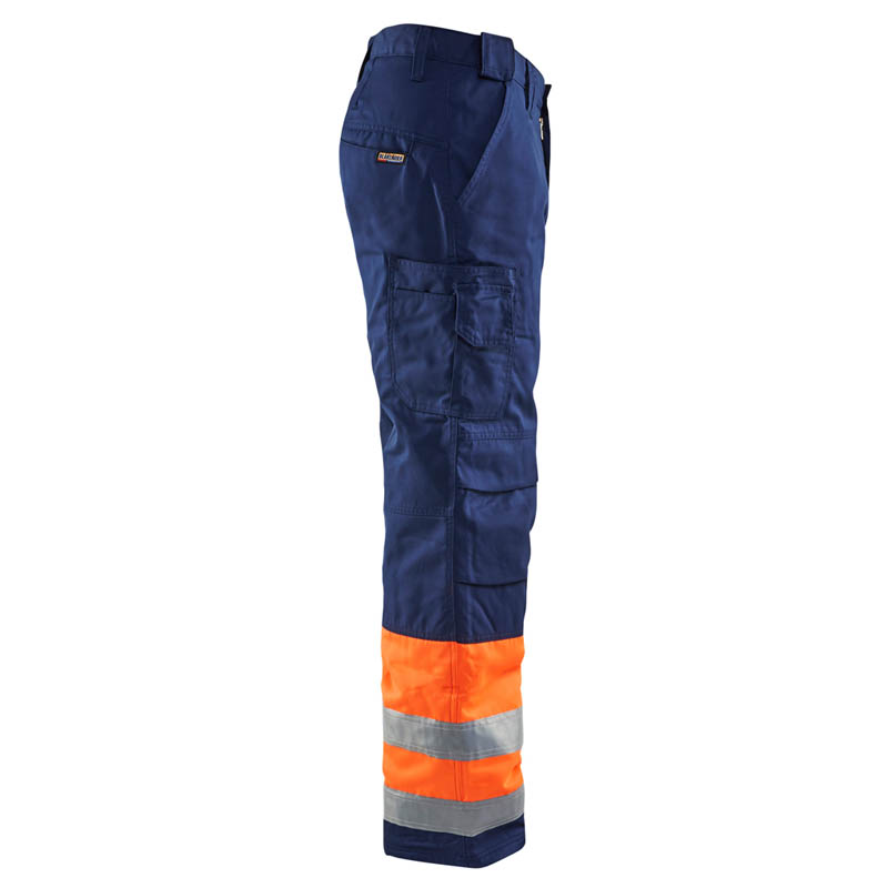 Blaklader High Vis Arbeitshose High Vis Orange/Marineblau C1