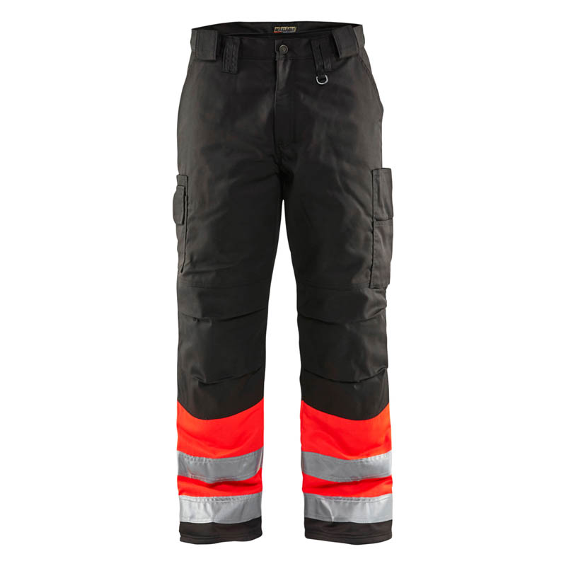 Blaklader High Vis Arbeitshose High Vis Rot/Schwarz C146