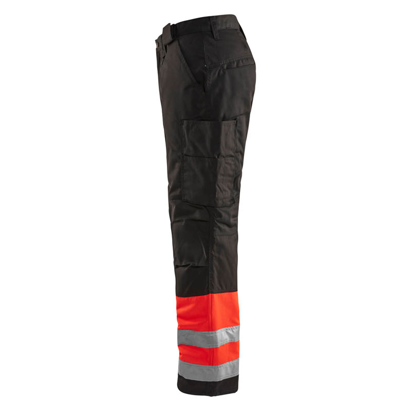 Blaklader High Vis Arbeitshose High Vis Rot/Schwarz C146