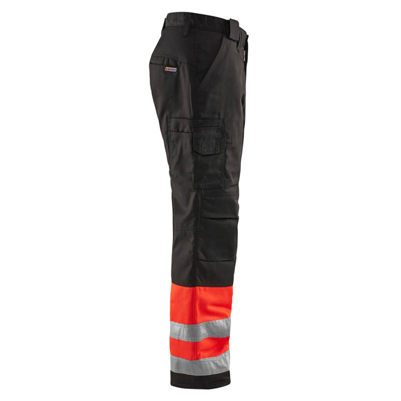 Blaklader High Vis Arbeitshose High Vis Rot/Schwarz C146