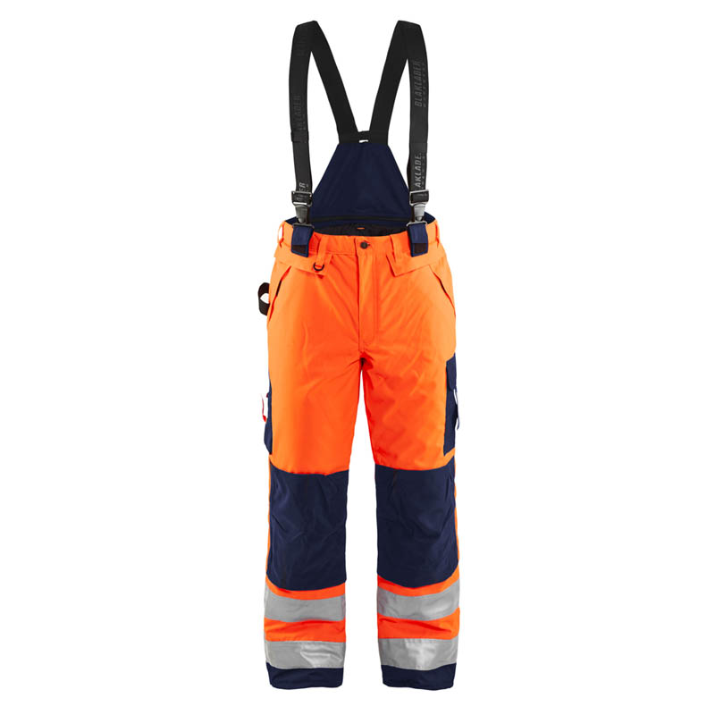 Blaklader High Vis Winter Latzhose High Vis Orange/Marinebla