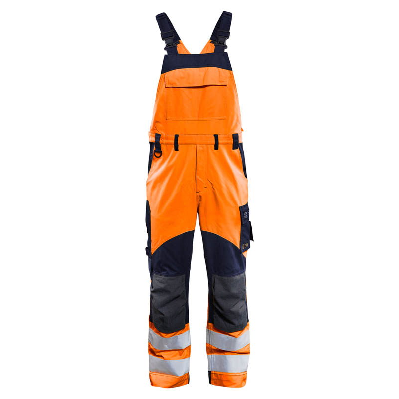 Blaklader Multinorm Latzhose Inhärent High Vis Orange/Marine