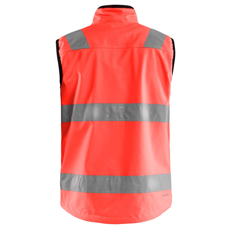 Blaklader High Vis Softshell Weste High Vis Rot 4XL