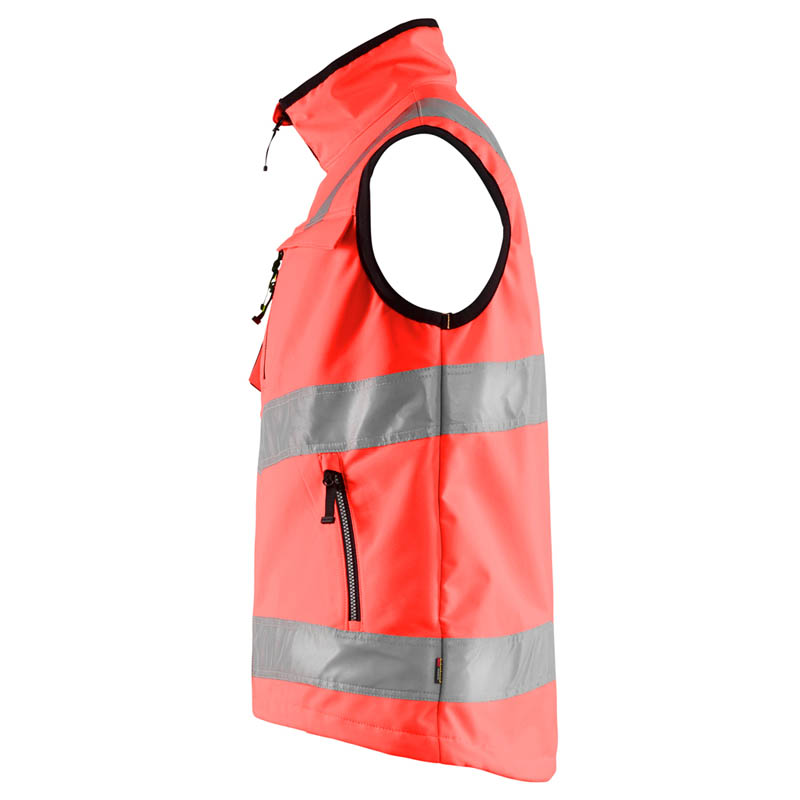 Blaklader High Vis Softshell Weste High Vis Rot 4XL