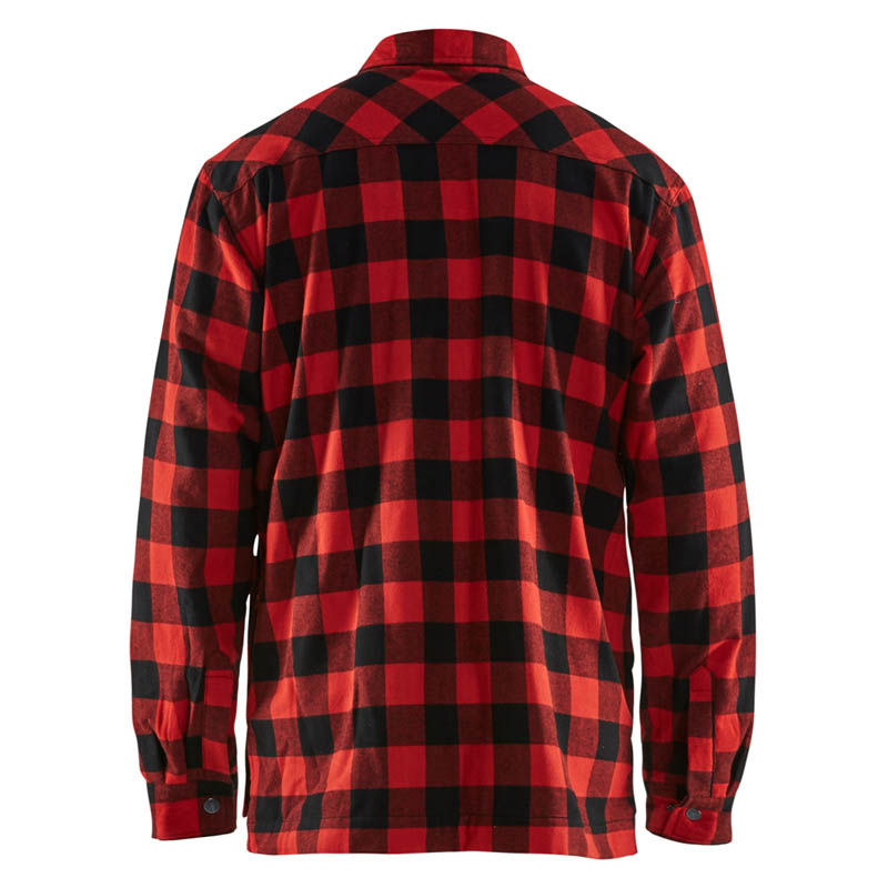 Blaklader Flanellhemd Gefüttert Rot/Schwarz 4XL