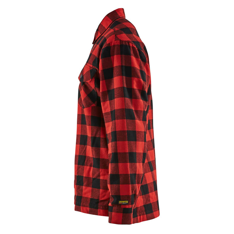 Blaklader Flanellhemd Gefüttert Rot/Schwarz 4XL