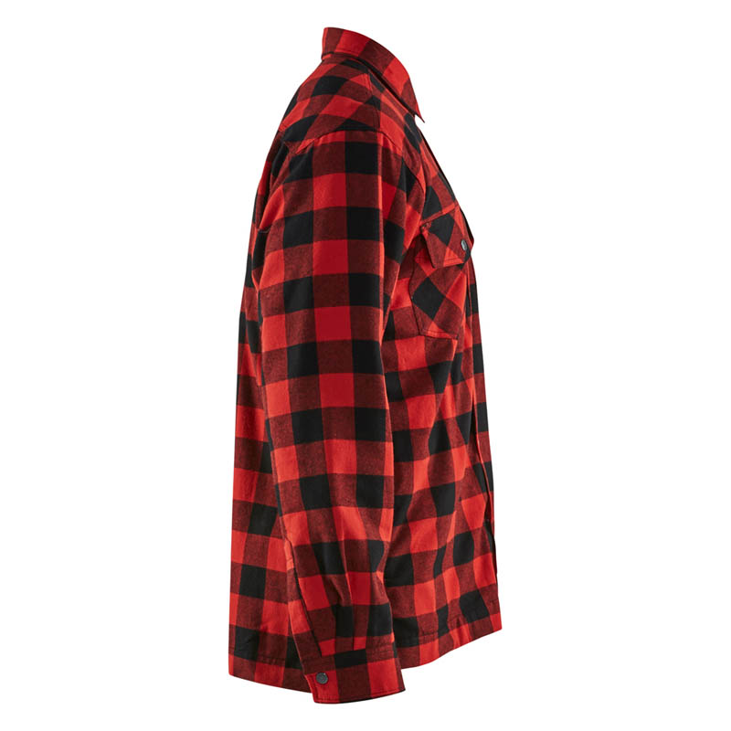 Blaklader Flanellhemd Gefüttert Rot/Schwarz 4XL