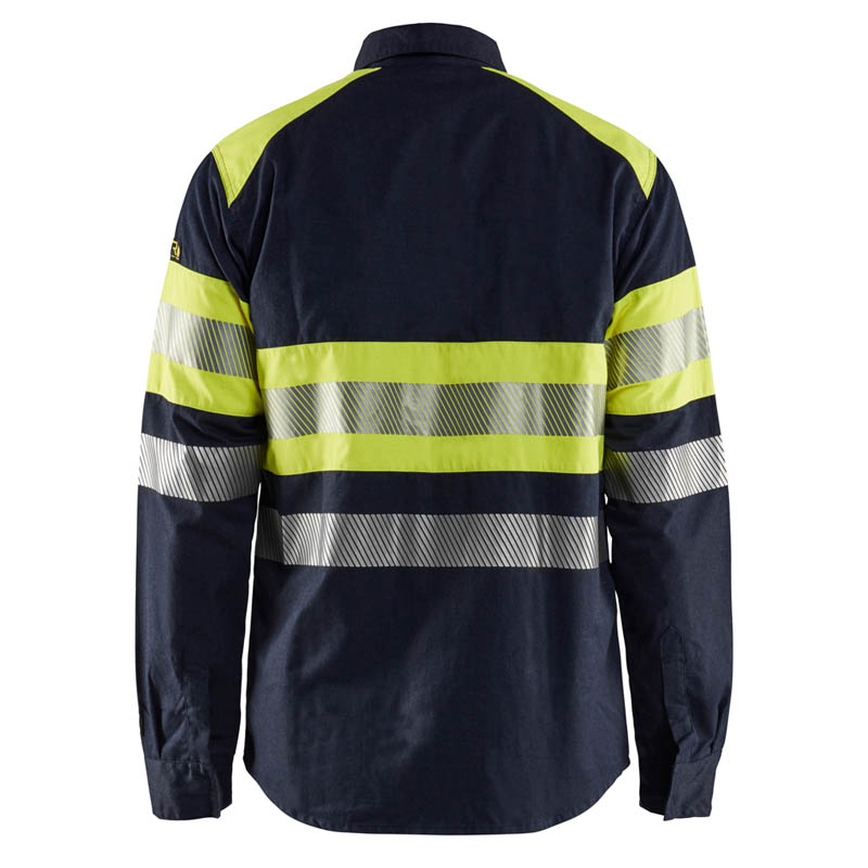 Blaklader Multinorm Hemd Marineblau/Gelb 4XL