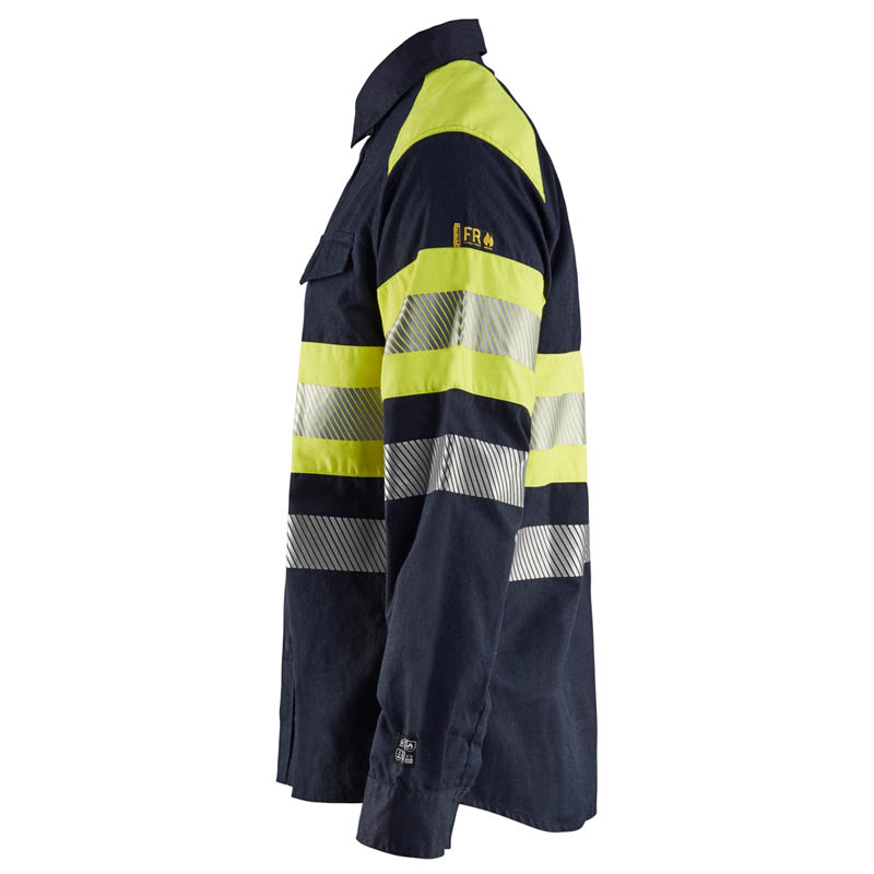 Blaklader Multinorm Hemd Marineblau/Gelb 4XL
