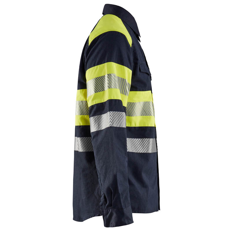 Blaklader Multinorm Hemd Marineblau/Gelb 4XL