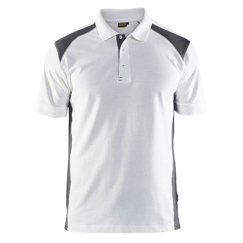 Blaklader Polo Shirt Weiß/Dunkelgrau 4XL