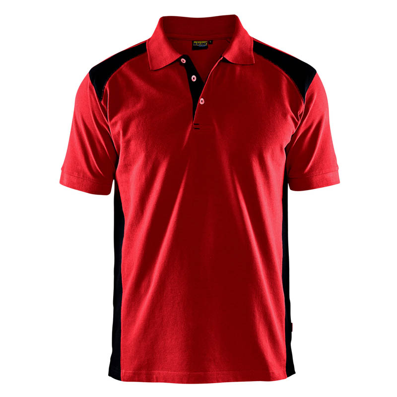 Blaklader Polo Shirt Rot/Schwarz 4XL