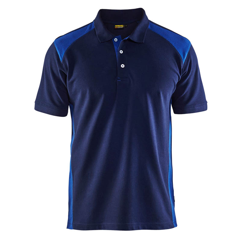 Blaklader Polo Shirt Marineblau/Kornblau 4XL