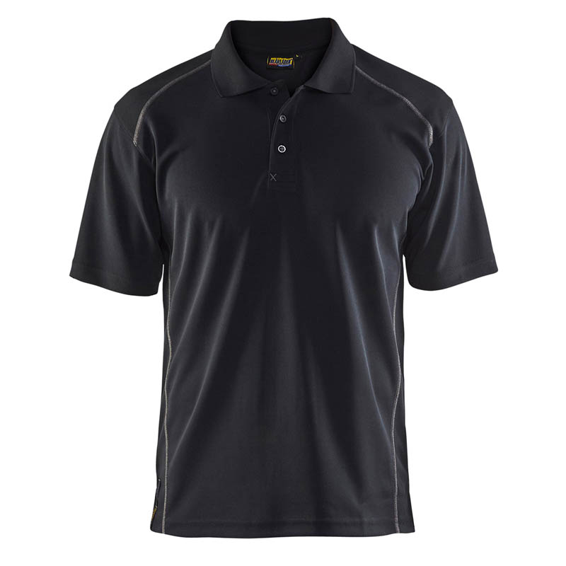 Blaklader Polo Shirt mit UV Schutz Schwarz 4XL