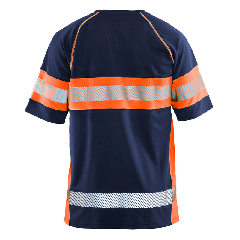 Blaklader UV T-Shirt High Vis Marineblau/Orange 4XL
