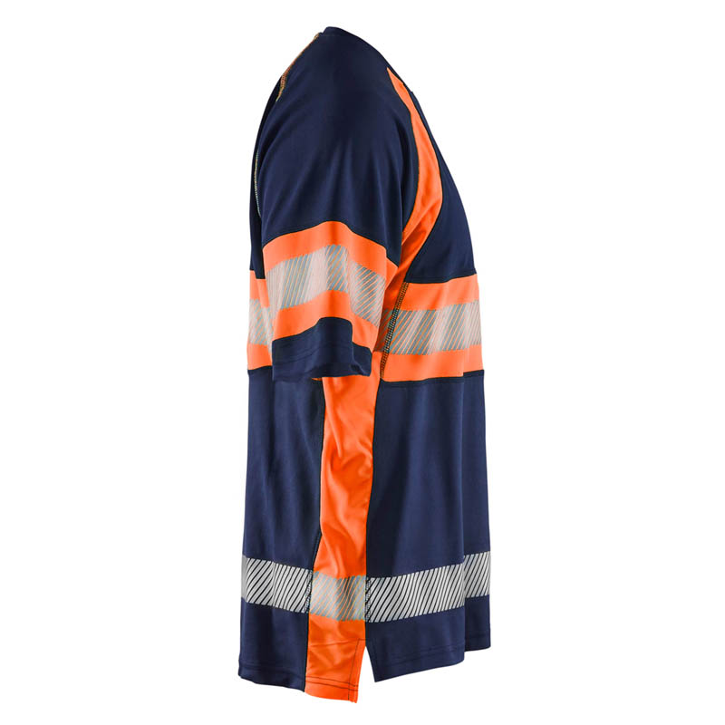 Blaklader UV T-Shirt High Vis Marineblau/Orange 4XL