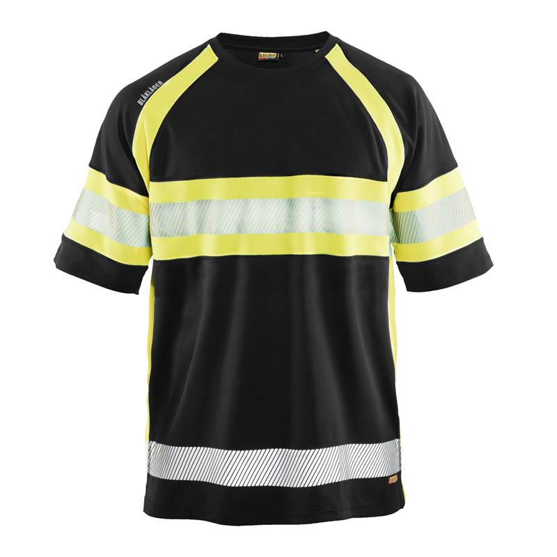 Blaklader UV T-Shirt High Vis Schwarz/Gelb 4XL