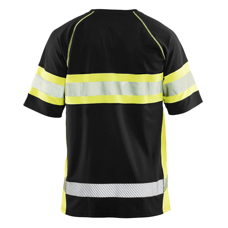 Blaklader UV T-Shirt High Vis Schwarz/Gelb 4XL