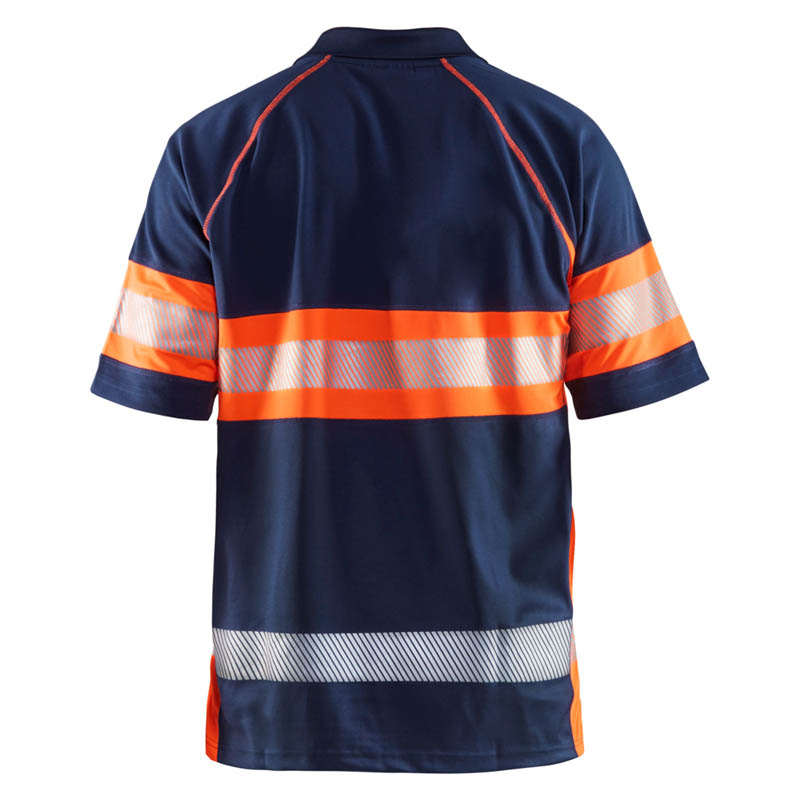 Blaklader UV Polo Shirt High Vis Klasse 1 Marineblau/Orange