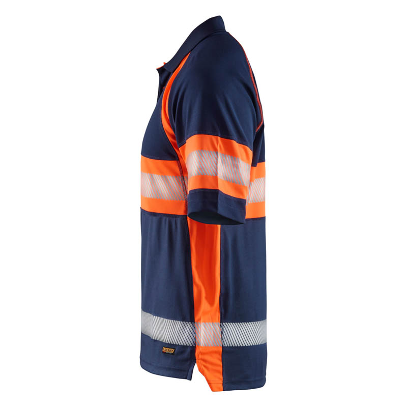 Blaklader UV Polo Shirt High Vis Klasse 1 Marineblau/Orange