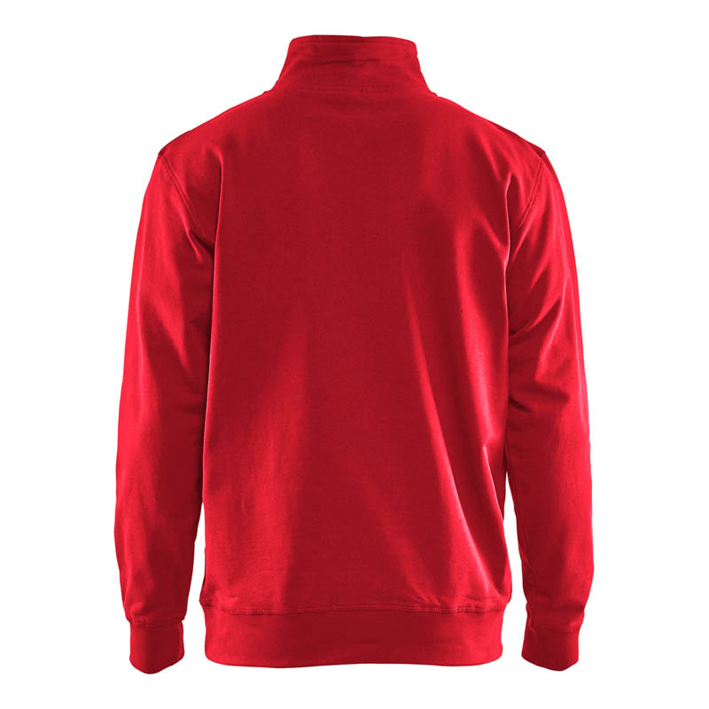 Blaklader Sweater mit Half-Zip 2-farbig Rot/Schwarz 4XL