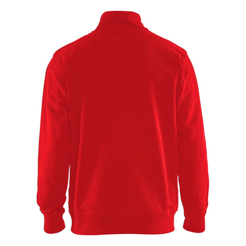 Blaklader Sweater mit Half-Zip 2-farbig Rot/Schwarz 4XL