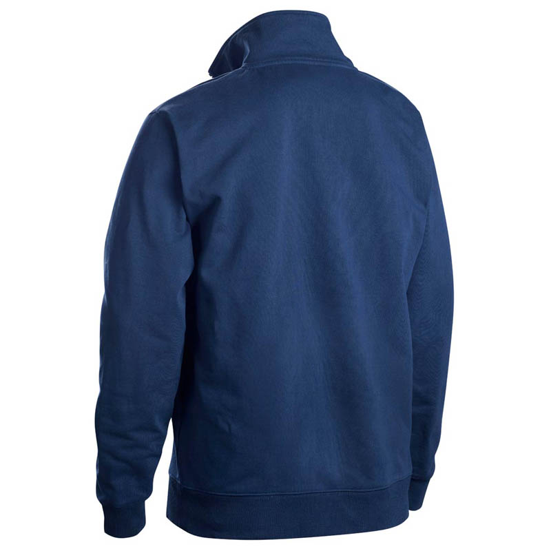 Blaklader Sweater mit Half-Zip 2-farbig Marineblau/Kornblau